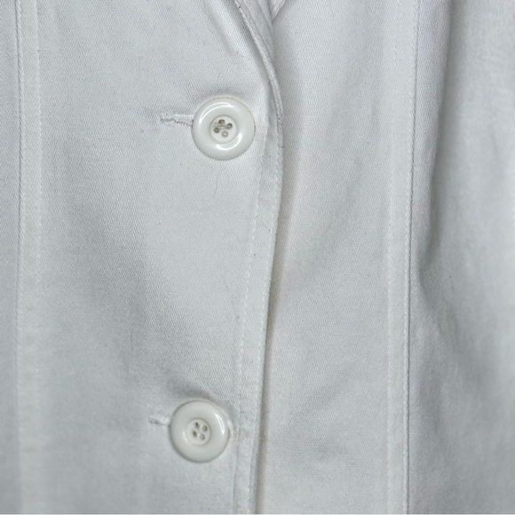 Vintage Women’s Floral Embroidered Blazer XL White Blue 2 Mid-Length Unbranded - Picture 4 of 10